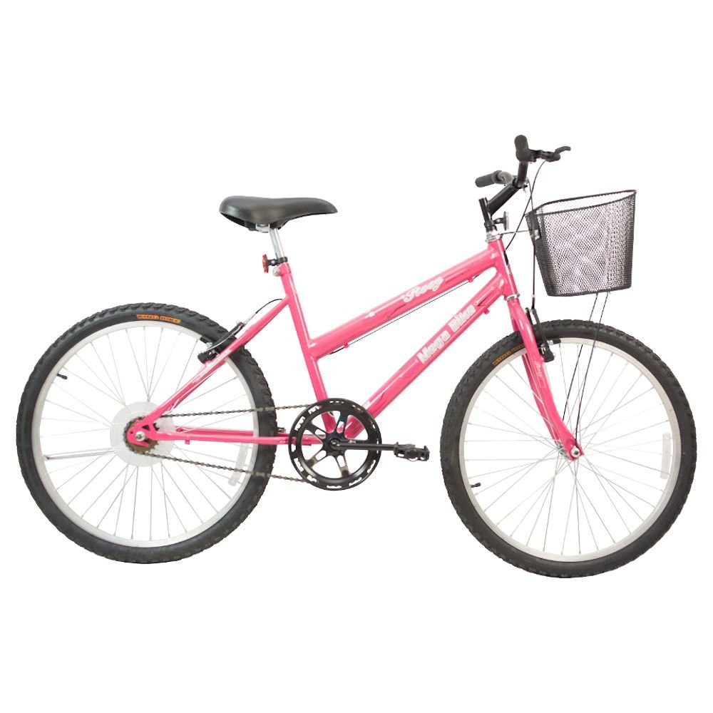Bicicleta Infantil Aro 24 Freios V Break Quadro Aco Rosy Free Pink