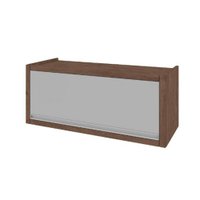 Armário de Cozinha Aéreo Geladeira Delicata 1 Porta Indekes 80 cm - Noce/Off