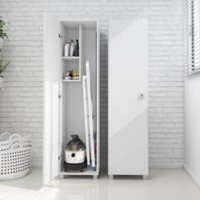 Armário Multiuso 1 Porta e Prateleiras Tecno Mobili AM3100 - Branco