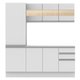 Cozinha Compacta 100% MDF Madesa Smart 170 cm Modulada Com Armário, Balcão e Tampo