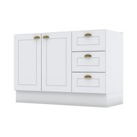 Balcão 2 Portas Clássico Americana 120 cm sem Tampo Henn C353-05 - Branco