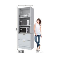 Paneleiro Duplo Americana 2 Portas 2 Gavetas Henn - Branco