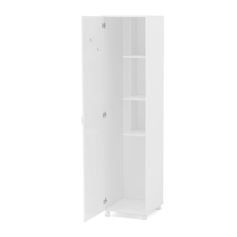 Armario Multiuso Lavanderia 3 Prateleiras 1 Porta Branco Colombo