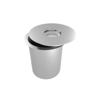 Lixeira Mekal de Embutir 20cm Redonda Inox