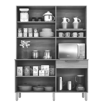Armario De Cozinha 6 Portas 1 Gaveta Siena Salleto Moveis Branco Colombo