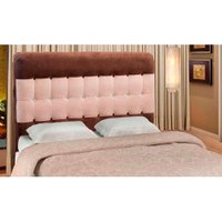 Cabeceira Rubi 195cm Para Cama Box JS Móveis - Chocolate com Bege