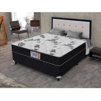 Cama Box Conjugado Gazin Supreme Casal Espuma D-28 138x188x53cm - Preto com Branco