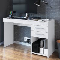 Mesa Para Computador 2 Gavetas Mt102 Branco - Decibal Móveis