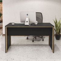 Mesa Para Computador Los Angeles Preto/carvalho Claro - Politorno