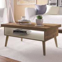 Mesa De Centro Lucca Pinho/off White - Artely