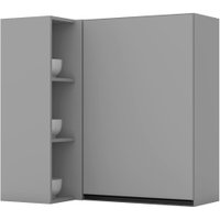 Armário Aéreo Canto Reto 01 Porta Belize Henn - Cinza