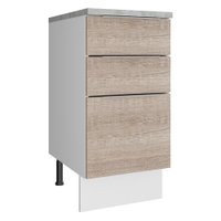 Balcão Madesa Stella 40 cm 3 Gavetas
