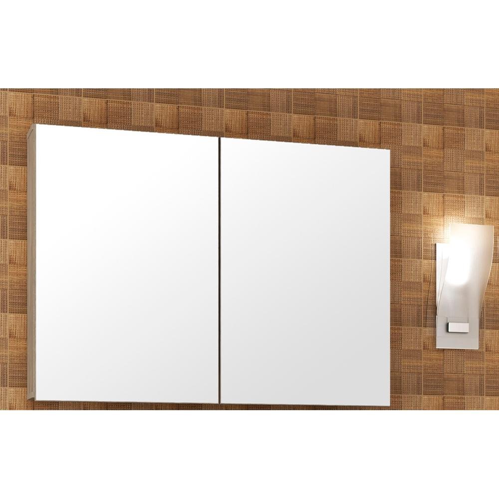 Armario Para Banheiro 2 Portas Malbec 100cm Bosi Barrique Argento Colombo