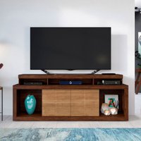 Rack Ideal para TV de até 70 Polegadas com 2 Portas Titan - Havana com Buriti