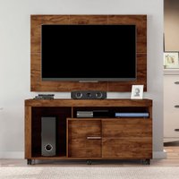 Rack Prince com Painel Ideal para Tv até 50 Polegadas Caemmun com 2 Portas - Jatoba