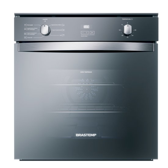 Forno de Embutir Elétrico Brastemp 84 Litros Cor Inox Espelhado com Convecção e Timer Touch - BOC84AR