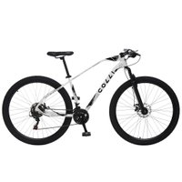 Bicicleta Esportiva Aro 29 Shimano 21V Suspensão Freio a Disco Duster Quadro 17 Alumínio Branco - Colli Bike