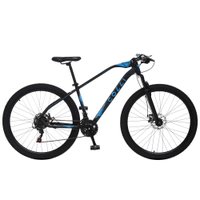 Bicicleta Esportiva Aro 29 Shimano 21V Suspensão Freio a Disco Duster Quadro 17 Alumínio Preto/Azul - Colli Bike