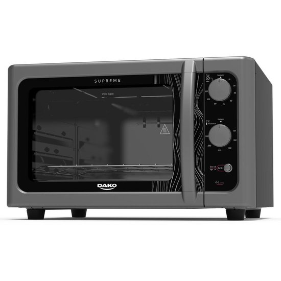 Forno de bancada elétrico Dako Supreme Titanium 44 litros com grill dourador