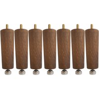 Kit 7 Pés Niveladores de Cama Box Solteiro ou Casal Extensíveis Madeira