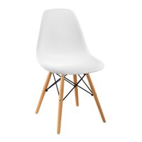 Cadeira Charles Eames Lara Base Madeira Fixa