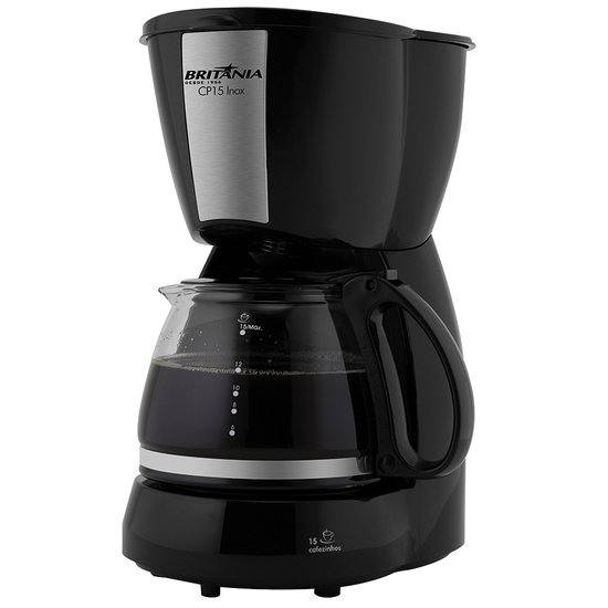 Cafeteira Britânia CP15 Inox Preto