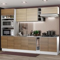 Cozinha Completa Madesa Stella 290001 com Armário e Balcão