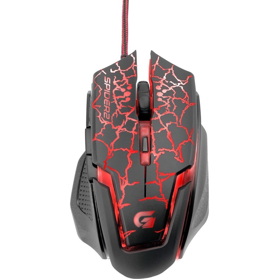 Mouse Gamer Fortrek Spider 2 OM 705 3200 Dpi Optico Led Vermelho Colombo