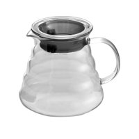 Jarra vidro para café resistente ao calor Compativel com V60