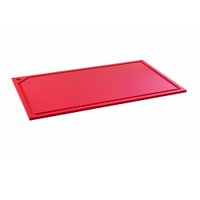 Tabua Corte em polietileno - vermelha - canaleta - 50 x 30