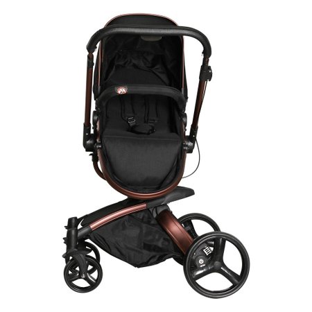 Carrinho De Bebe Travel System Dzieco Vulkan Preto Bebe Conforto Cocoon Base