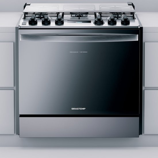 Fogão Brastemp 5 Bocas De Embutir Cor Inox Com Turbo Chama E Touch Timer - BYS5PCR