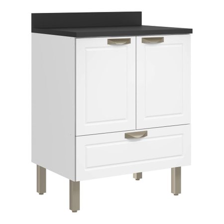 Conjunto Lavanderia Multiuso Armario Com Balcao 100 Mdf Multimoveis Branco Colombo