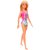 Boneca Barbie Praia Loira Maiô Rosa Florido - Mattel