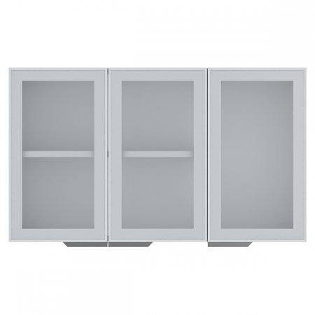 Armario De Cozinha Aereo Colormaq Verona 3 Portas 70x120cm Em Aco E Vidro Colombo