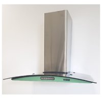 Coifa de Parede Terim Vidro Curvo Verde Chá/ Inox 70 cm