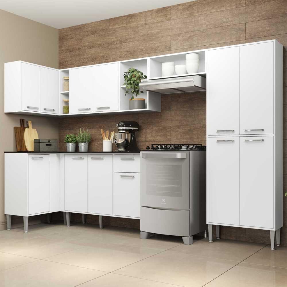 Cozinha Completa C Armario E Balcao Xangai Zouk Multimoveis Mp3158697tp Colombo