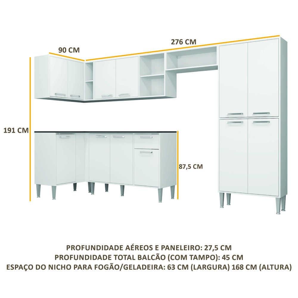 Cozinha Completa C Armario E Balcao Xangai Zouk Multimoveis Mp3158697tp Colombo
