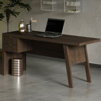 Mesa Para Escritório 2 Gavetas Me4122 Amendoa - Tecno Mobili