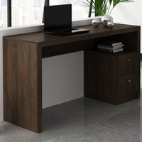 Mesa Para Escritório 2 Gavetas Rústico Me4130 - Tecno Mobili
