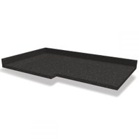 Tampo Para Balcão De Canto 100% Mdf B649 Preto Brilho - Kappesberg