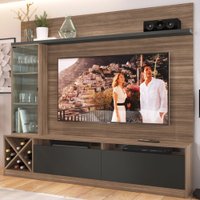 Rack Com Painel Para Tv Até 60 Polegadas 3 Portas  Montana/grafite 2020 - Quiditá Móveis