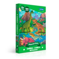 Quebra-Cabeça Reino dos Dinos 100 peças - Toyster