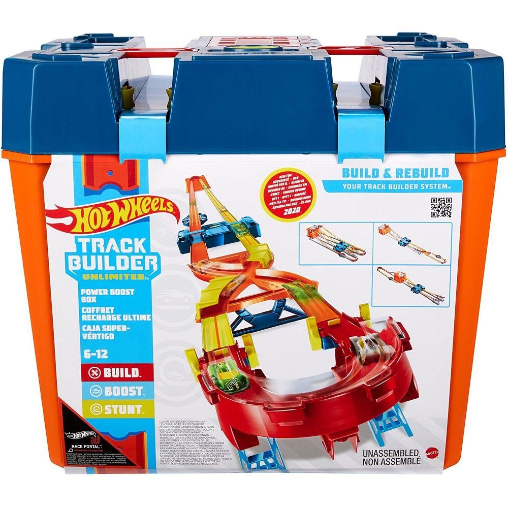 Pista Hot Wheels Track And Builder Mega Caixa Mattel Colombo