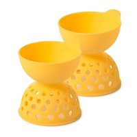 Conjunto de 2 Acessórios para Ovo Poché em Silicone 10cm OXO Amarelo