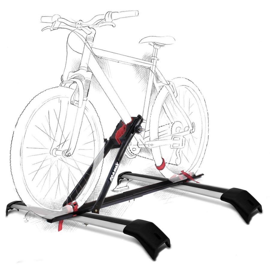 Kit Rack Teto Ecosport 13 a 15 Prata + 2 Transbikes Eqmax Velox Preto 1