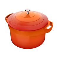 Panela Caçarola Le Cook com Revestimento Cerâmico Laranja 28cm LC1804