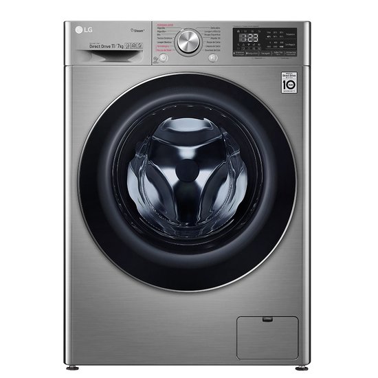 Lavadora e Secadora LG Smart VC4 11Kg Aço Escovado 220V CV5011TS4A
