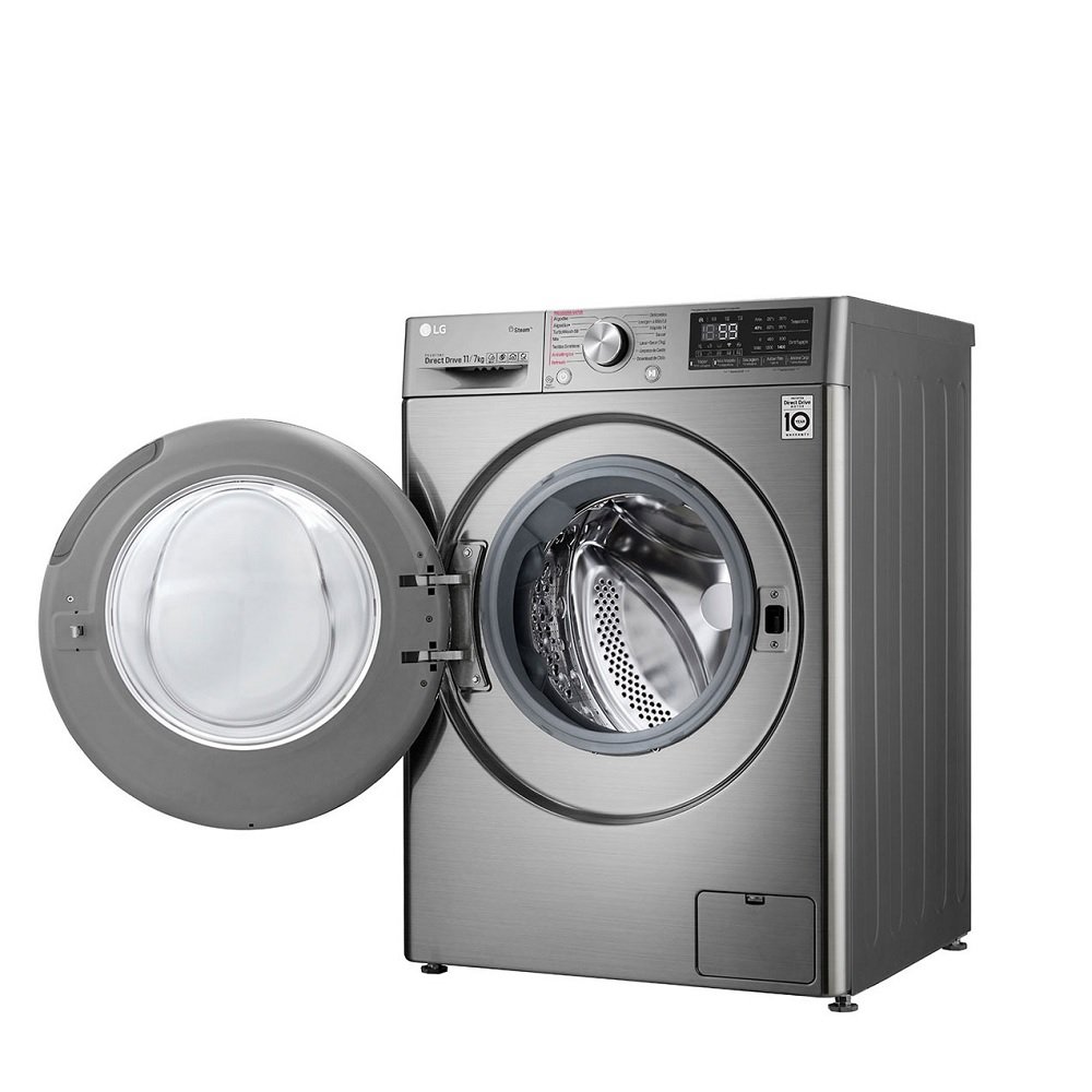 lavadora e secadora lg smart vc3 11kg aco escovado 220v cv7011tc4a