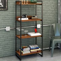 Estante Para Livros 4 Prateleiras Nogal 8391 - Compace